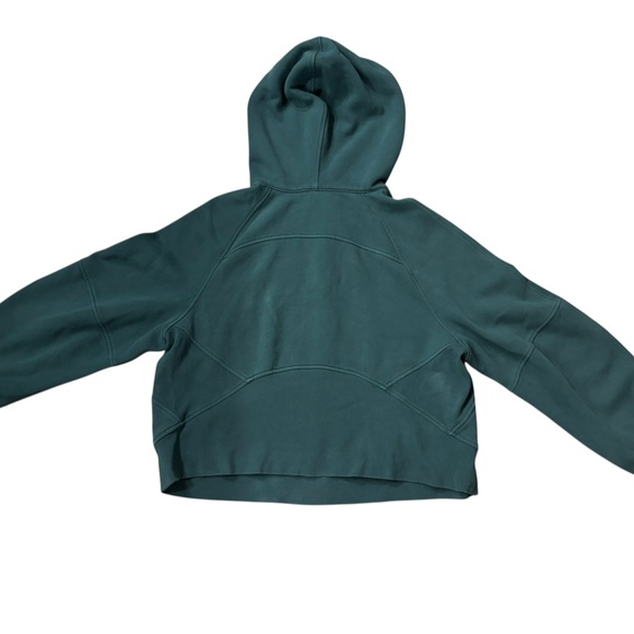 Lulu Lemon Oversized Half-Zip Cropped Hoodie in Submarine Teal Green Size XS/S - Picture 4 of 4